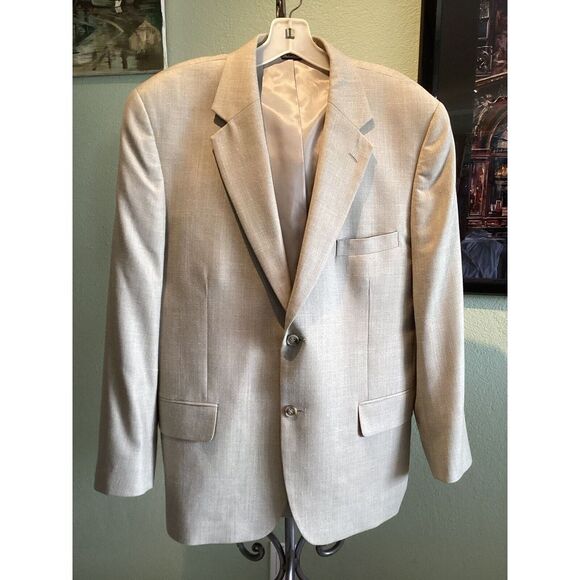 Club Room By Charter Club Wool Silk Linen Blazer Size 42 Short - Picture 1 of 11
